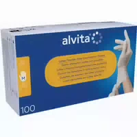 Alvita Latex Untersuchungshandschuhe Puderfrei l