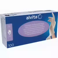 Alvita Vinyl Untersuchungshandschuhe Puderfrei m