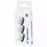 Berninox 3 X Ersatz Bürstenköpfe Atlantikgrün Soft