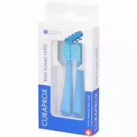 Curaprox Kids Travel Refill Zahnbürstenköpfe Violett