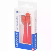 Curaprox Kids Travel Refill Zahnbürstenköpfe Rot