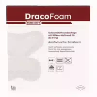 Dracofoam Ferse Haft Schaumstoffwundauflage mit Silikon Haftrand für die Ferse