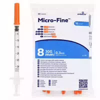Embecta Micro Fine U100 Insulinspritzen 0,3 ml 30g 0,3 X 8 mm