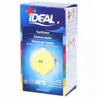 Ideal Mini Textilfarbe No02 Zitronengelb für Baumwolle, Leinen, Viskose & Seide