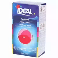 Ideal Mini Textilfarbe No04 Rot für Baumwolle, Leinen, Viskose & Seide