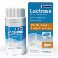 Lactrase 18,000 Laktase Tabletten bei Laktoseintoleranz Nachfüllpack