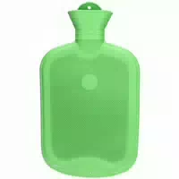 Saenger Wärmflasche 2 l – Grün, Einseitige Lamellen aus Naturgummi