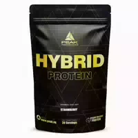 Peak Hybrid Protein 900g Geschmack Strawberry I 30 Portionen I Proteinquellen: Milchprotein Konzentrat, Whey Isolat & Ei Protein Für Kontinuierliche Aminosäureversorgung I Muskelaufbau 900 G