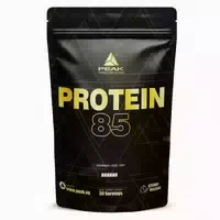 Peak Protein 85 900g Geschmack Banana I 30 Portionen I Pulver I Mehrkomponentenprotein I Proteinquelle: Sojaprotein, Casein, Weizenprotein I Vitaminzusatz 900 G