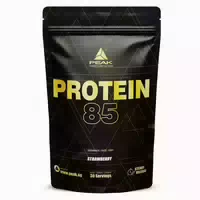 Peak Protein 85 900g Geschmack Strawberry I 30 Portionen I Pulver I Mehrkomponentenprotein I Proteinquelle: Sojaprotein, Casein, Weizenprotein I Vitaminzusatz 900 G
