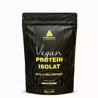 Peak Vegan Protein Isolat 750g Geschmack Vanilla Pistachio I 25 Portionen I Pulver I Pflanzliche Proteinquellen: Erbse & Reisprotein I Für Muskelaufbau I Süße Aus Stevia I Gmo Free 750 G