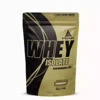 Peak Whey Protein Isolat 750g Geschmack Strawberry I 25 Portionen I Sehr Hoher Proteinanteil Aus 100% Molkeprotein Isolat I Zucker & Fettarm I Für Muskelaufbau & Erhalt