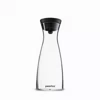 Sale Glaskaraffe mit Edelstahldeckel 0,8 Liter Wasserkaraffe Glas