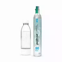 Reservezylinder 1x Co2 Zylinder 0,7l Pet Flasche für Dafi Pushair