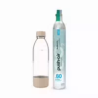 Reservezylinder 1x Co2 Zylinder 0,7l Pet Flasche für Dafi Pushair