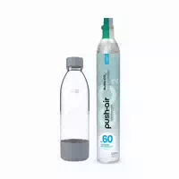 Reservezylinder 1x Co2 Zylinder 0,7l Pet Flasche für Dafi Pushair