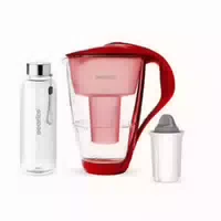 Pearlco Glas Wasserfilter Inkl 1 Kartusche Plus Glasflasche