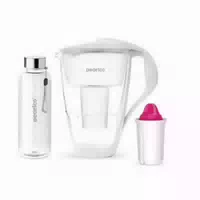 Pearlco Glas Wasserfilter Inkl 1 Kartusche Plus Glasflasche