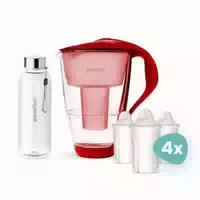 Glas Wasserfilter Inkl 12 Filterkartuschen