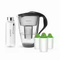 Glas Wasserfilter Inkl 3 Kartuschen Plus Glasflasche