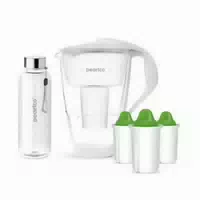 Glas Wasserfilter Inkl 3 Kartuschen Plus Glasflasche