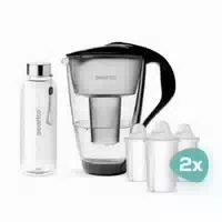 Glas Wasserfilter Inkl 6 Kartuschen Plus Glasflasche