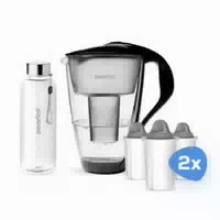 Glas Wasserfilter Inkl 6 Kartuschen Plus Glasflasche