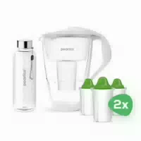 Glas Wasserfilter Inkl 6 Kartuschen Plus Glasflasche