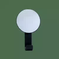 Kosmetik Minispiegel, Selbstklebend, Schwarz Matt, Ø 7 cm