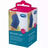 Peha Haft Color Fixierbinde Latexfrei 8 cm X 4 m Blau 1 st Binden