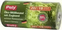 Pely Öko Müllbeutel mit Zugband 20 Liter