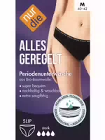 Nur die Periodenunterwäsche Alles Geregelt Slip Stark Schwarz Größe 48 50