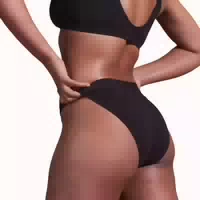 Periodenunterwäsche Damen Slip Bikini Style ∙ Schwarz ∙ Bio Baumwolle ∙ Yoni