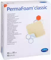 Permafoam Classic Border Schaumverband 10x10 cm 10 st