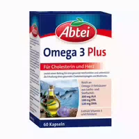 Abtei Omega 3 6 9 Lachsöl Leinöl Oliv Öl 60 St