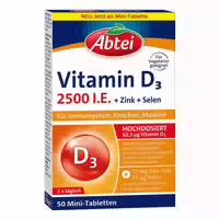 Abtei Vitamin D3 2500 I E Zink Selen 42 St Tabletten