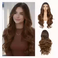 Perücke Lacefront Synthetisch 13x3 24inch Körperwelle Ombre 1 st