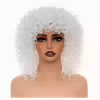 Perücke Afro Pony Bob Kunsthaar Schulter Weinrot 14inch Dunk 1 st