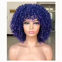 Perücke Afro Pony Kunsthaar Locken Damen Kurz Ingwer 1 st