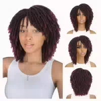 Perücke Afro Twist Dreadlock Geflochten 33cm Damen Herren Gr 1 st