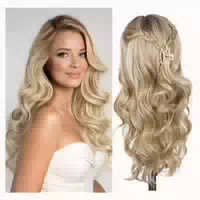 Perücke Blond Lace Front 13x4 Körperwelle 22inch Mix Blond 1 st