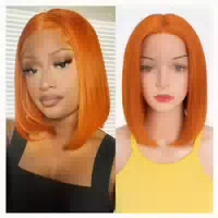 Perücke Bob Echthaar Lacefront Vorgezupft Babyhaar 25 cm S O 1 st