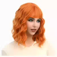 Perücke Bob Synthetik Kurze Glatte Pony Silber 13 Straight E 1 st