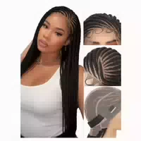 Perücke Box Braids Knotenlose Vollspitzen 81 cm Large Square 1 st