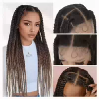 Perücke Box Braids Knotenlose Vollspitzen 81 cm Large Square 1 st
