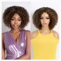 Perücke Curly Bob Echthaar Brasilianisch Virgin 180 35 cm P4 1 st