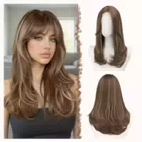Perücke Damen Pony 45cm Kunsthaar Lace Front Dreckiges Blond 1 st