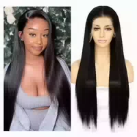 Perücke Damen Gerade Synthetische 150 Dichte 13x6 Lace Front 1 st