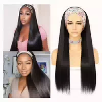 Perücke Damen Stirnband Glatte Haare Synthetisch 26 Zoll Sch 1 st
