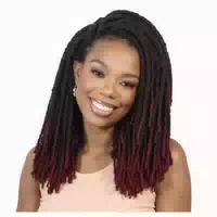 Perücke Dreadlock Faux Locs Full Lace 35 cm Geflochten Ombre 1 st